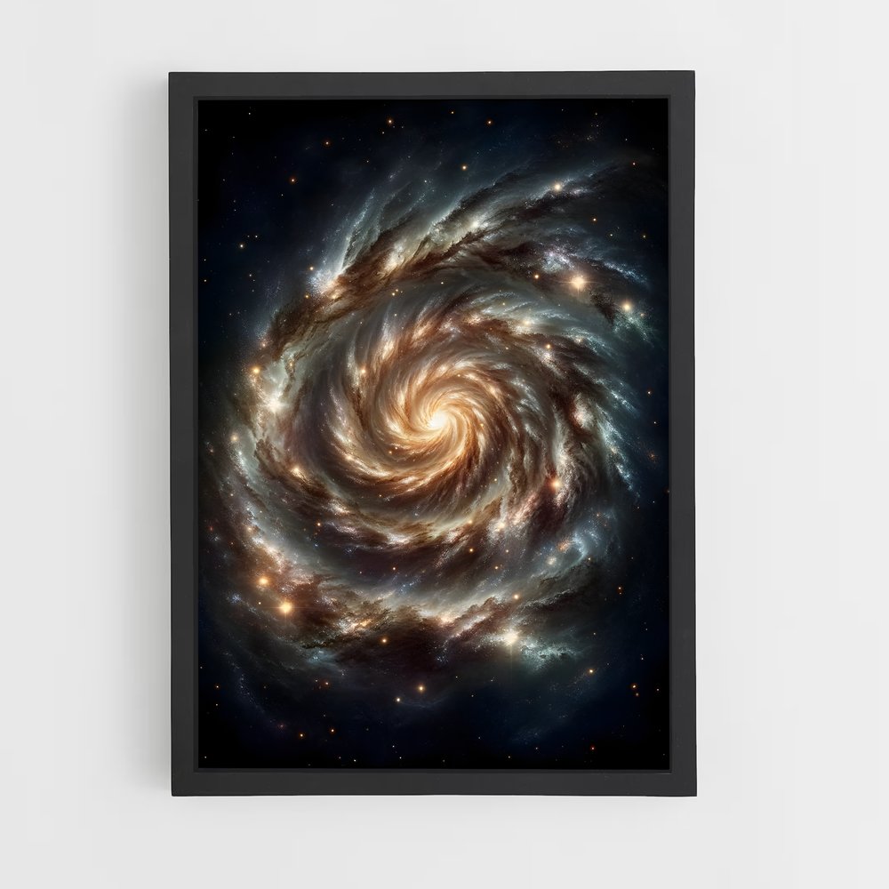 Poster Éblouissant galaxie spirale (vue 2)